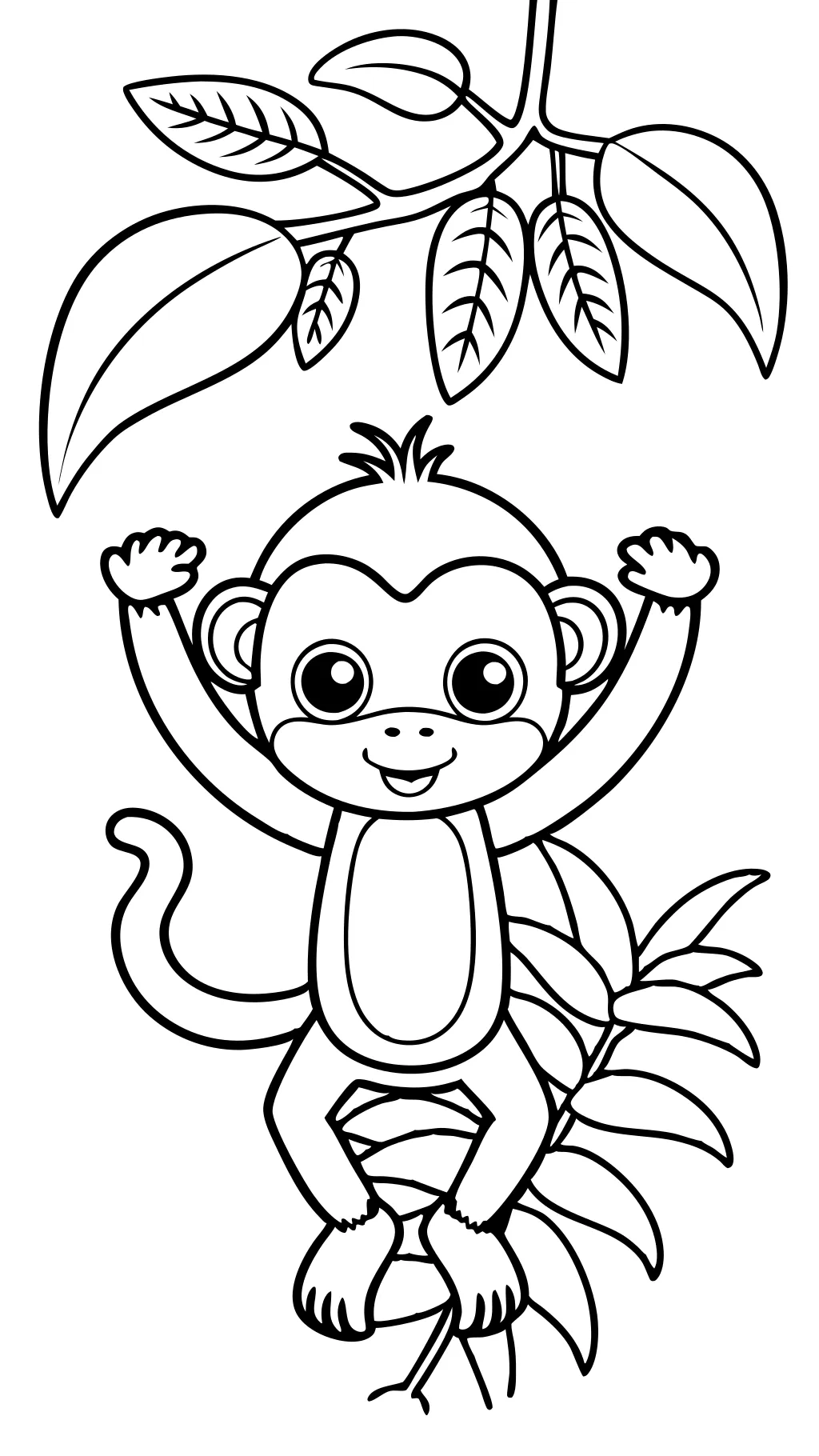 printable monkey coloring pages